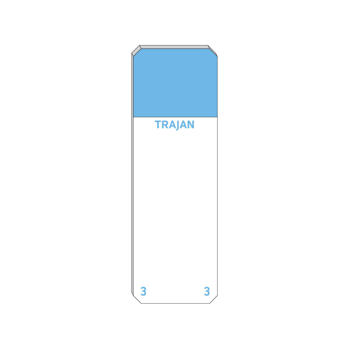Trajan Scientific and Medical, Series 3 Adhesive Microscope Slides, Blue, Frost 20 mm, 75 mm x 25 mm